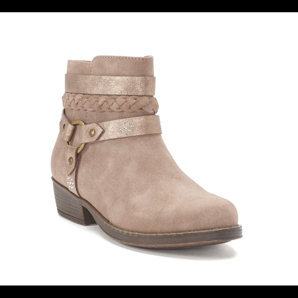 ⭐️ Girls SO Strappy Bootie Stone Gold Size 3 ⭐️